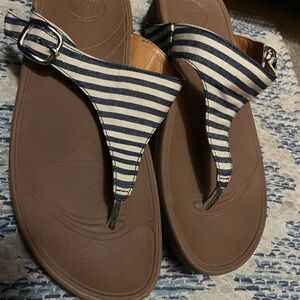 Striped Brown Women's Sandals